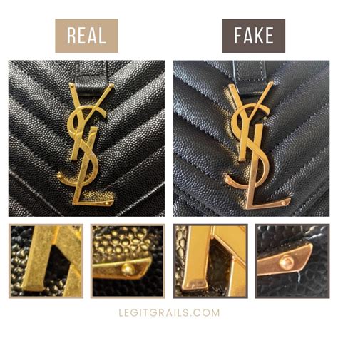 how can you tell if a ysl purse is real|real vs real YSL bags.